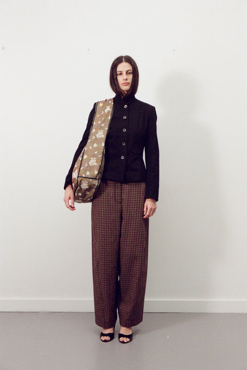 Plaid Panel Trouser