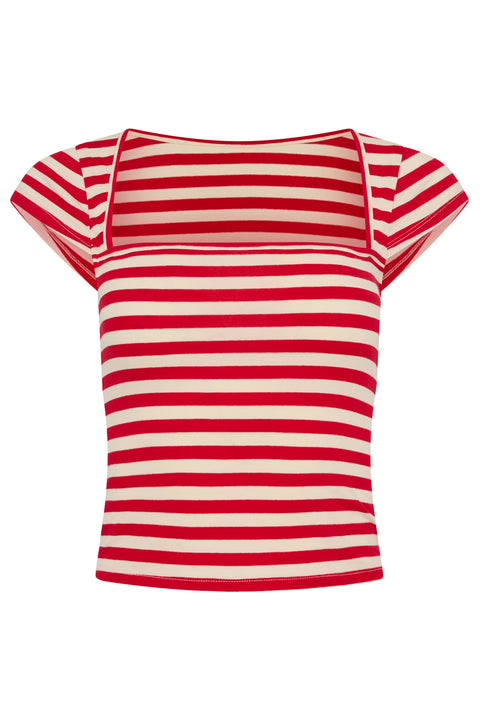 Red Stripe Bridgette Tee