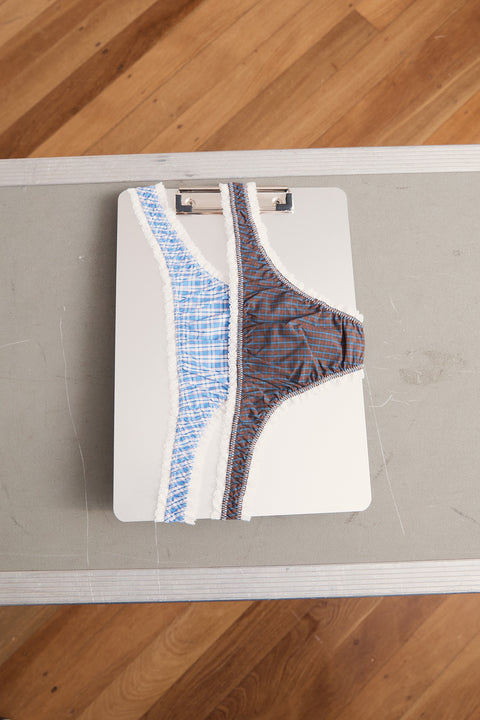 Sky Ruched Thong
