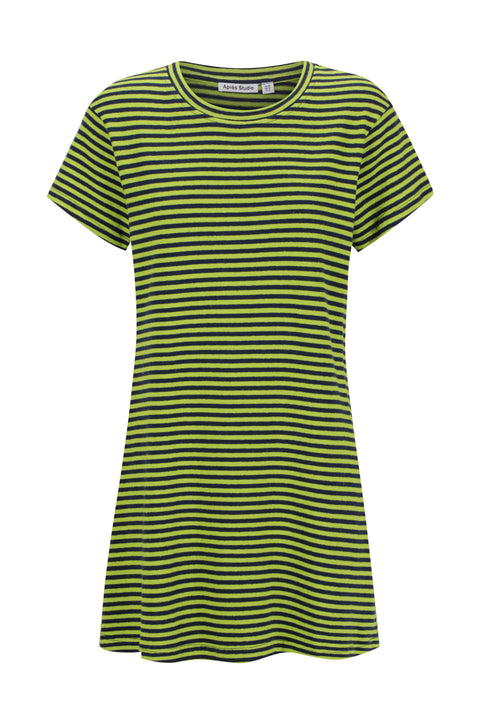 Slime Stripe Hemp Dress S Slime Stripe Hemp Dress S