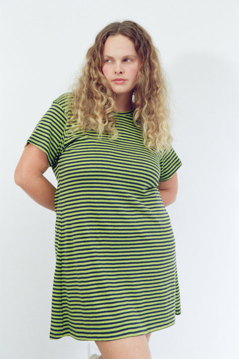 Slime Stripe Hemp Dress