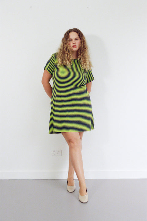 Slime Stripe Hemp Dress