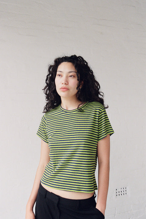 Slime Stripe Hemp Baby Tee