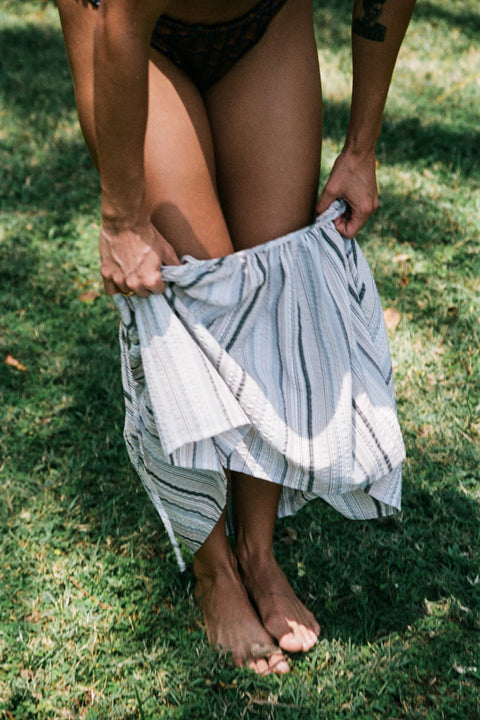 Summer Stripe Wrap Skirt