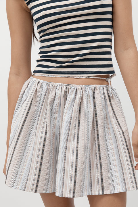 Summer Stripe Wrap Skirt