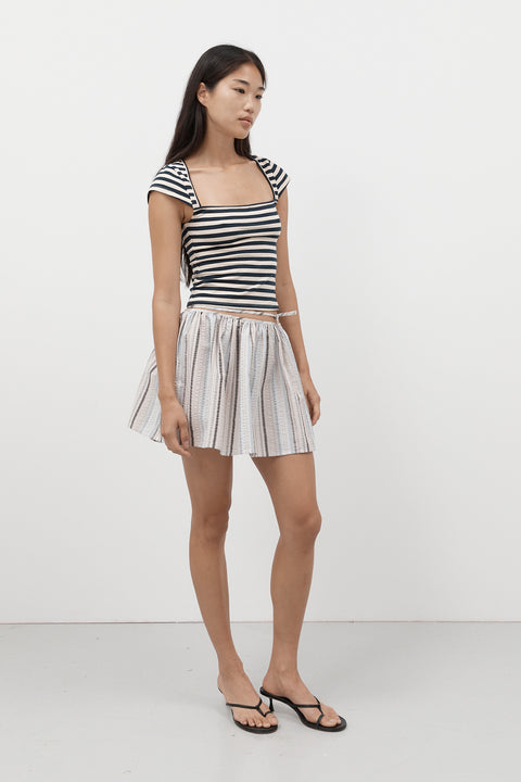 Summer Stripe Wrap Skirt