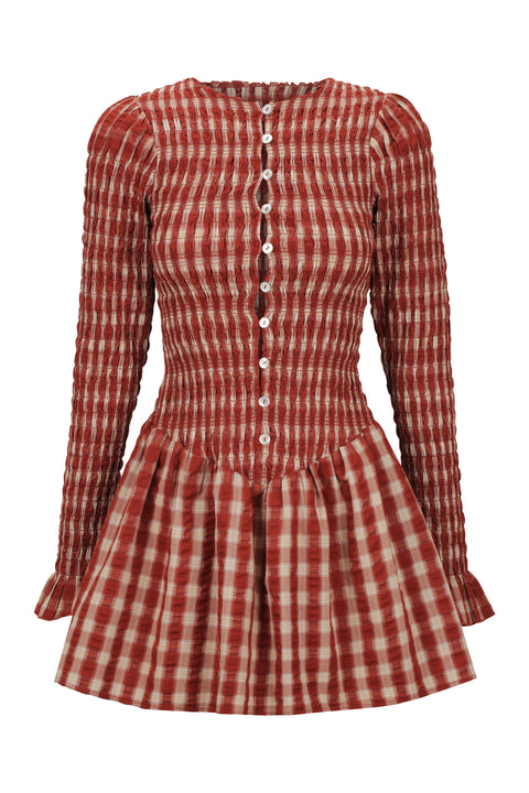 Tamarind Ruched Button Dress