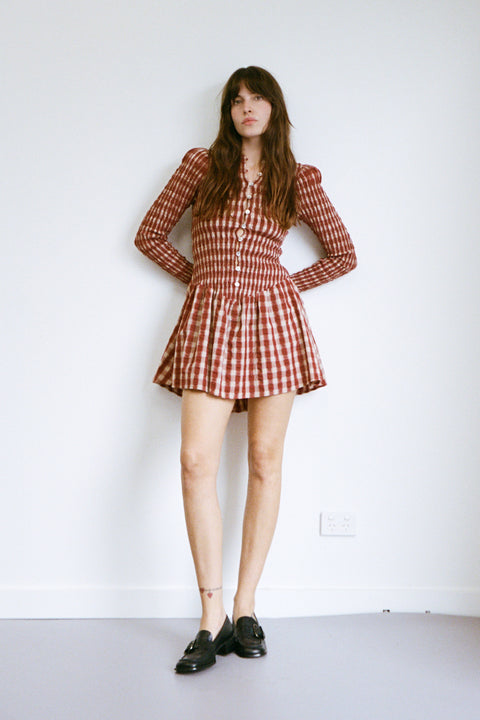 apres studio ruched dress The last batch of the Martini Ruched Cotton Dresses have been added online and are ready to ship. Once this restock has sold out, we cannot repeat this style in this fabric