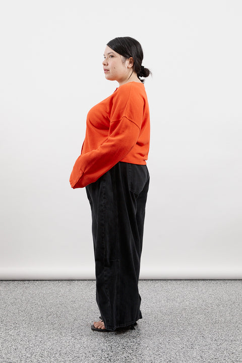 Tangerine Hemp Fleece Cardigan
