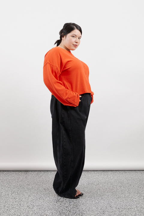 Tangerine Hemp Fleece Cardigan