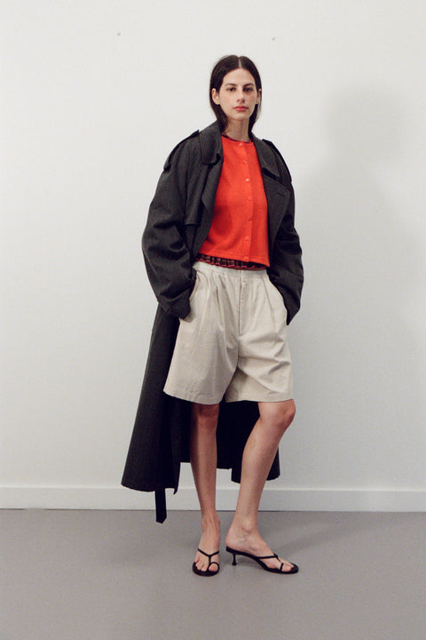 Tangerine Hemp Fleece Cardigan
