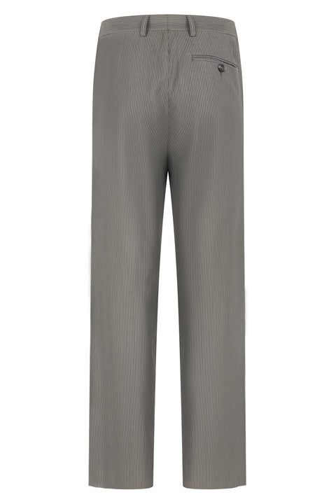 Pinstripe Tailored Wool Pant