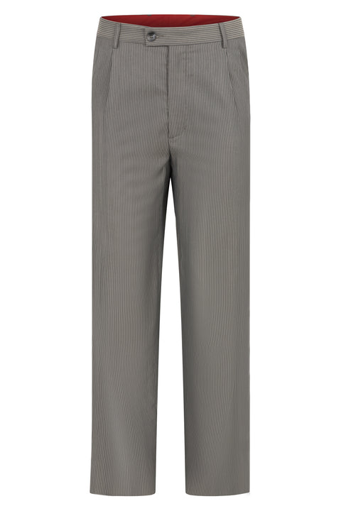 Pinstripe Tailored Wool Pant