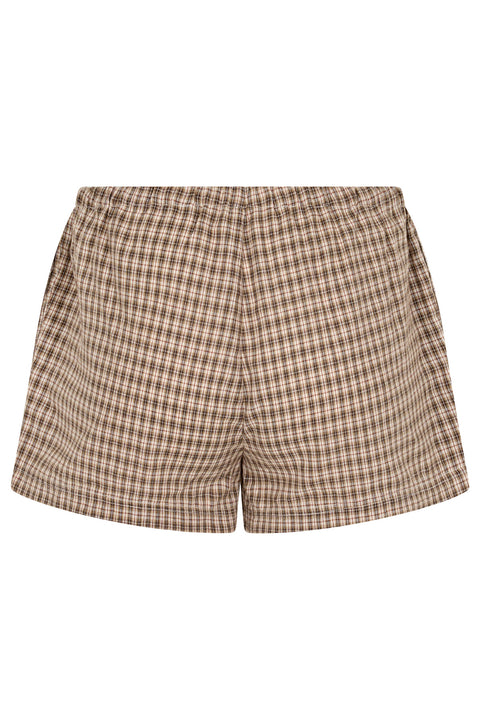 Toast Gingham Mini Shorts