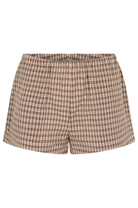 Toast Gingham Mini Shorts