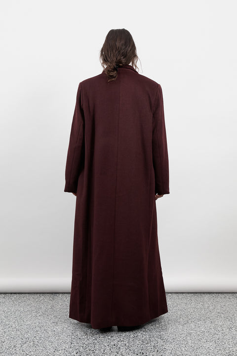 Merlot Long Wool Coat