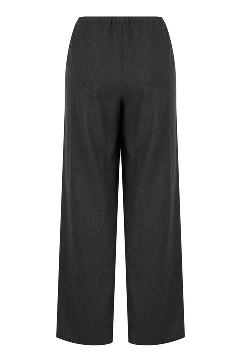 Charcoal Elastic Wool Pant
