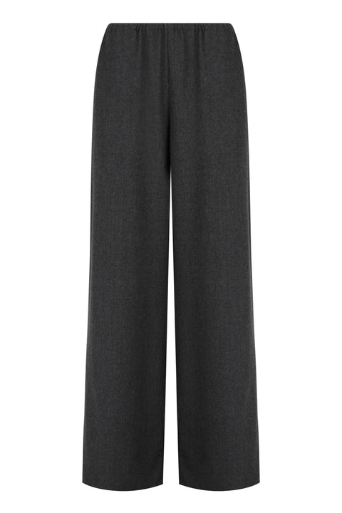 Charcoal Elastic Wool Pant