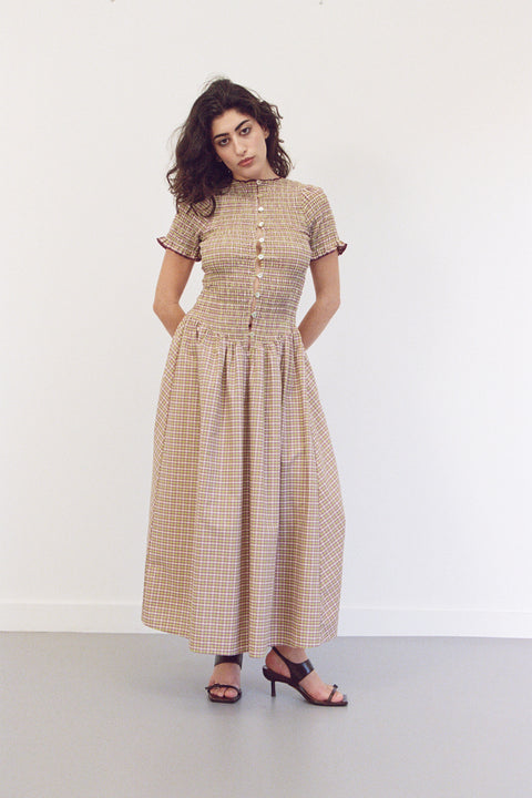 Yuzu Button Marta Dress
