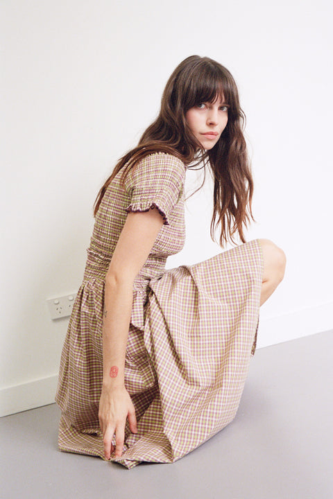 Yuzu Button Marta Dress