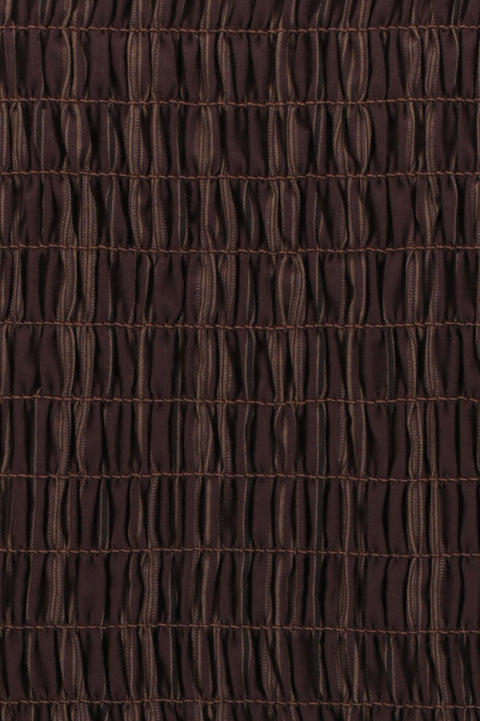 Brown Ruched Button Tank