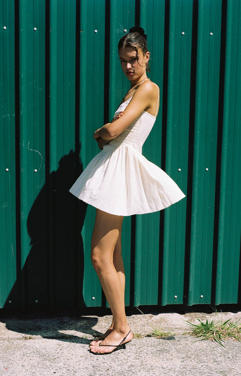 mini ballerina dress AKIRA Ballerina Poplin Mini Dress | White